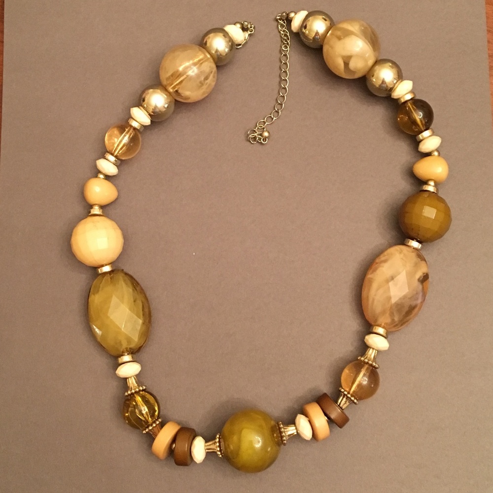 Large multi beaded necklace